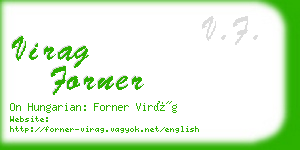 virag forner business card